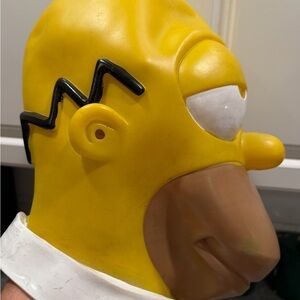 Homer Simpson Character Mask - Yellow Cartoon Face 1999
